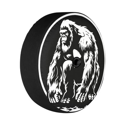 Bigfoot Spare Tire Cover, Sasquatch Funny Rear Extra Spare Backup Camera Hole Wheel Unique RV Back Cars RV Men Women Trailer Campers