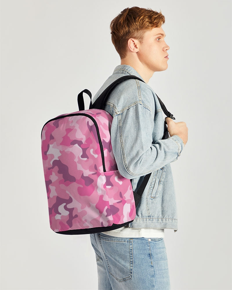 Pink Camo Backpack, Camouflage Men Women Kids Gift Him Her Books School College Cool Waterproof Side Pockets Laptop Aesthetic Bag