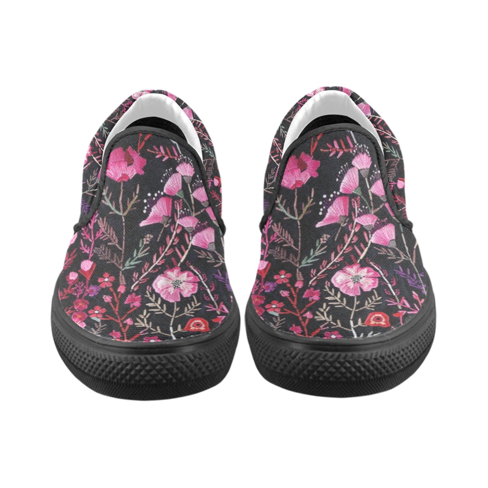 Roses and Stripes Slip-On Canvas Shoe - Men's and Women's Sizes offers - Sabroso Streetwear - Trendy Fashion