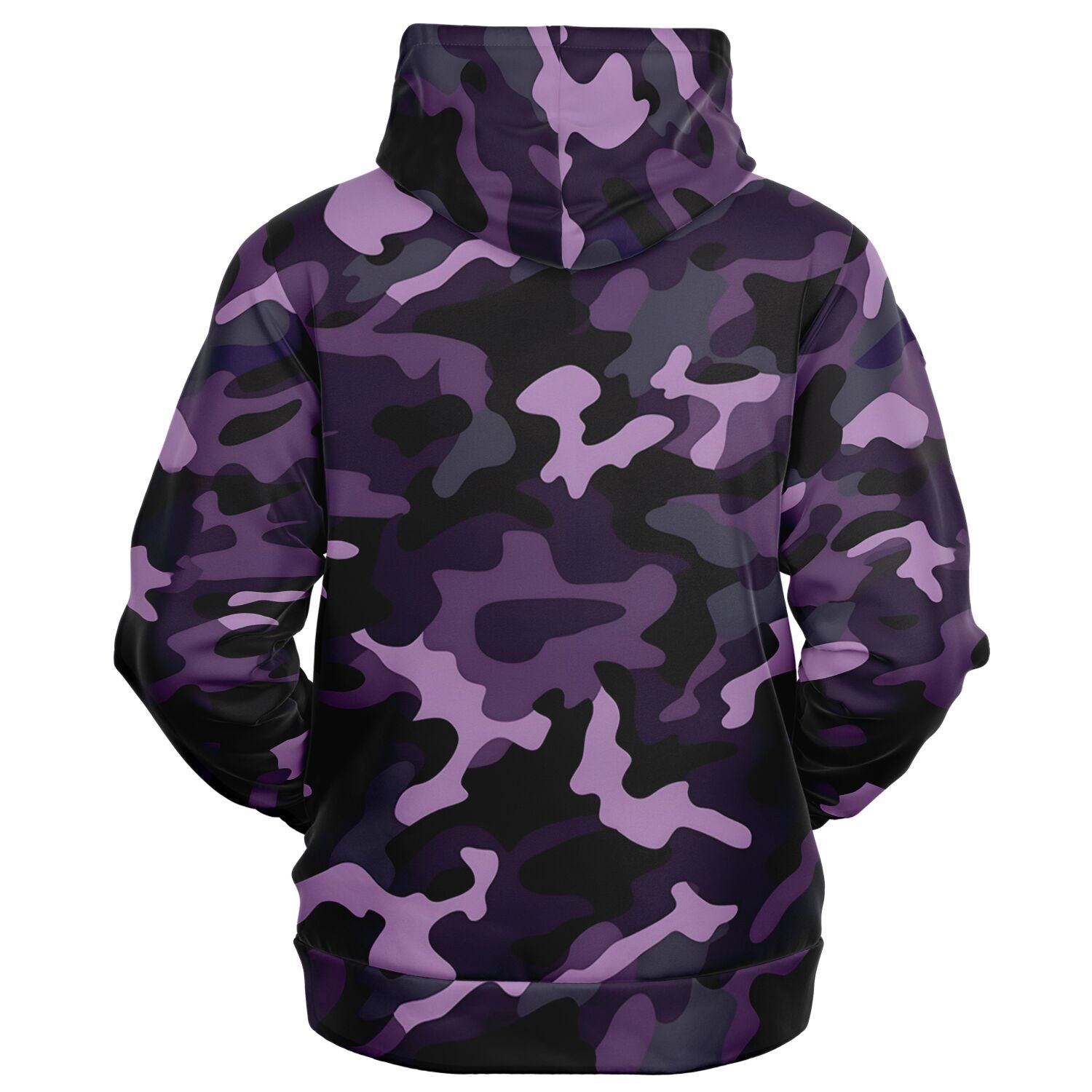 Starcove Black and Purple Camo Zip Up Hoodie Camouflage Zipper Pocket Men Women Unisex Adult Aesthetic Cotton Fleece Hooded Sweatshirt L