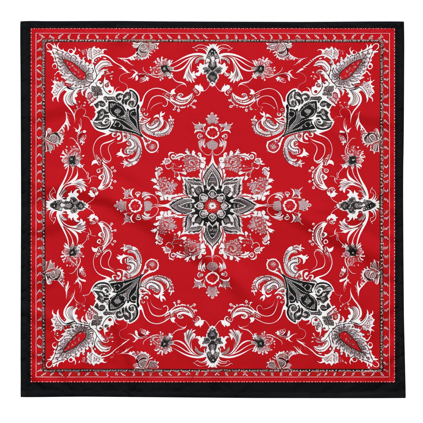 Red Black Bandana Headband Scarf, Paisley Women Men Female Ladies Hair Male Dog Neck Head Kerchief Printed Designer