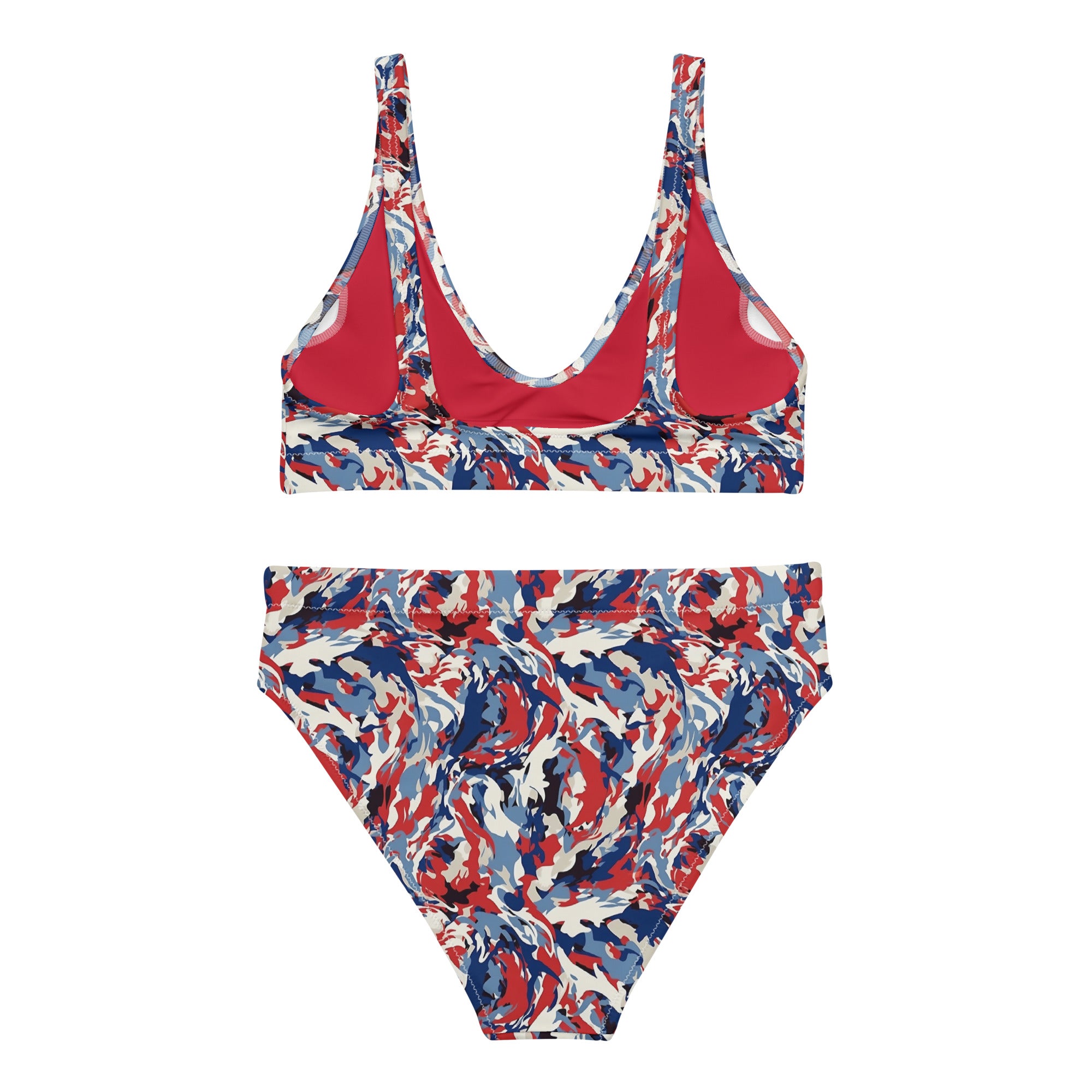 Red white and blue high waisted bathing suit online