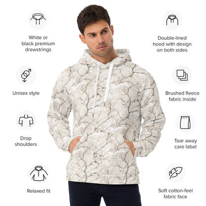 Men's hoodie in white camo