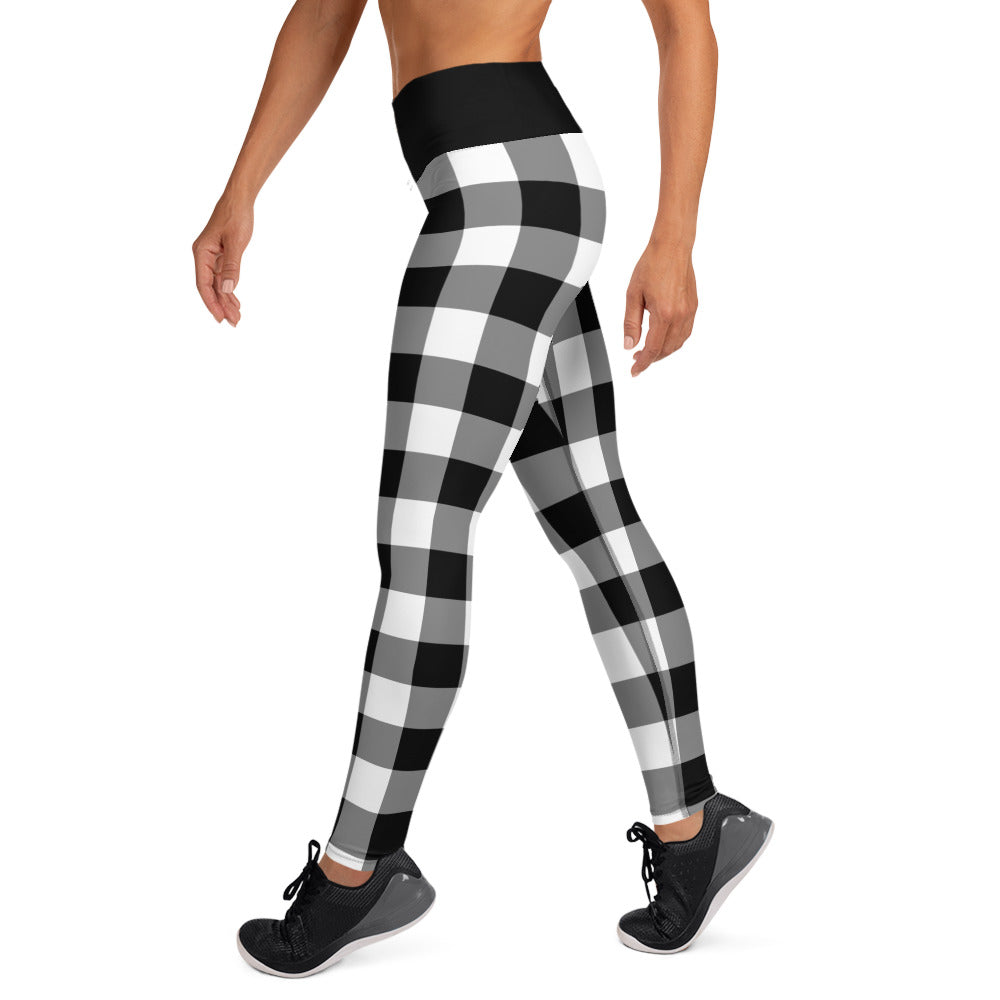 Black and white buffalo hotsell plaid leggings