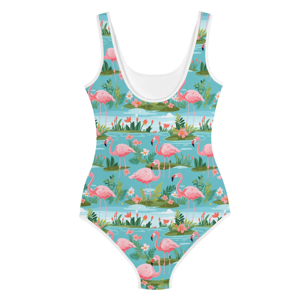 Starcove Pink Flamingo Girls Swimsuits 8 20 Tropical Cute Kids Jr Junior Tween Teen Teenage One Piece Bathing Suit Young Swimwear 10