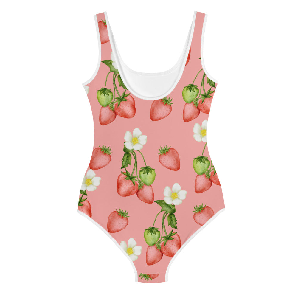 Watermelon Girls Swimsuits (8 - 20), Blue Summer Fruit Cute Kids