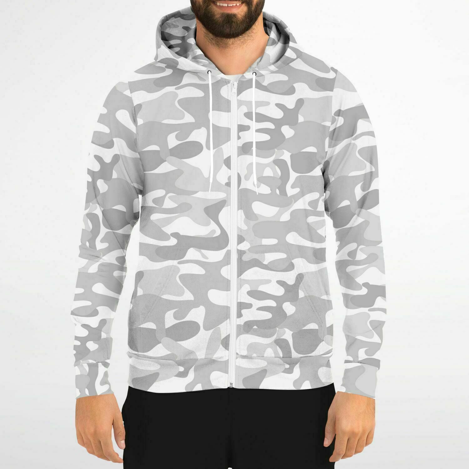 Mens white outlet camo sweatshirt