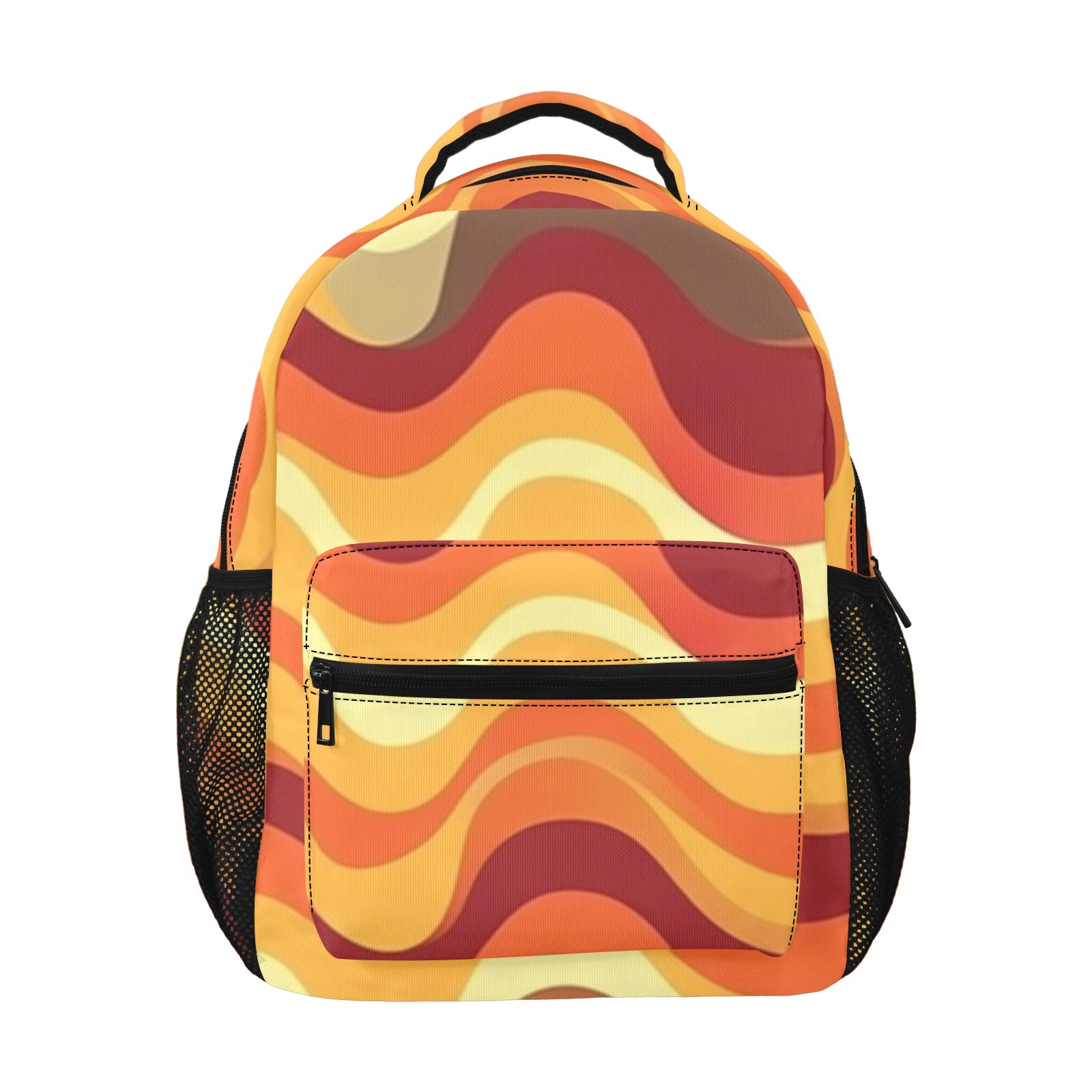 Retro Red Yellow hotsell Brown Three Stripe Pattern Backpack