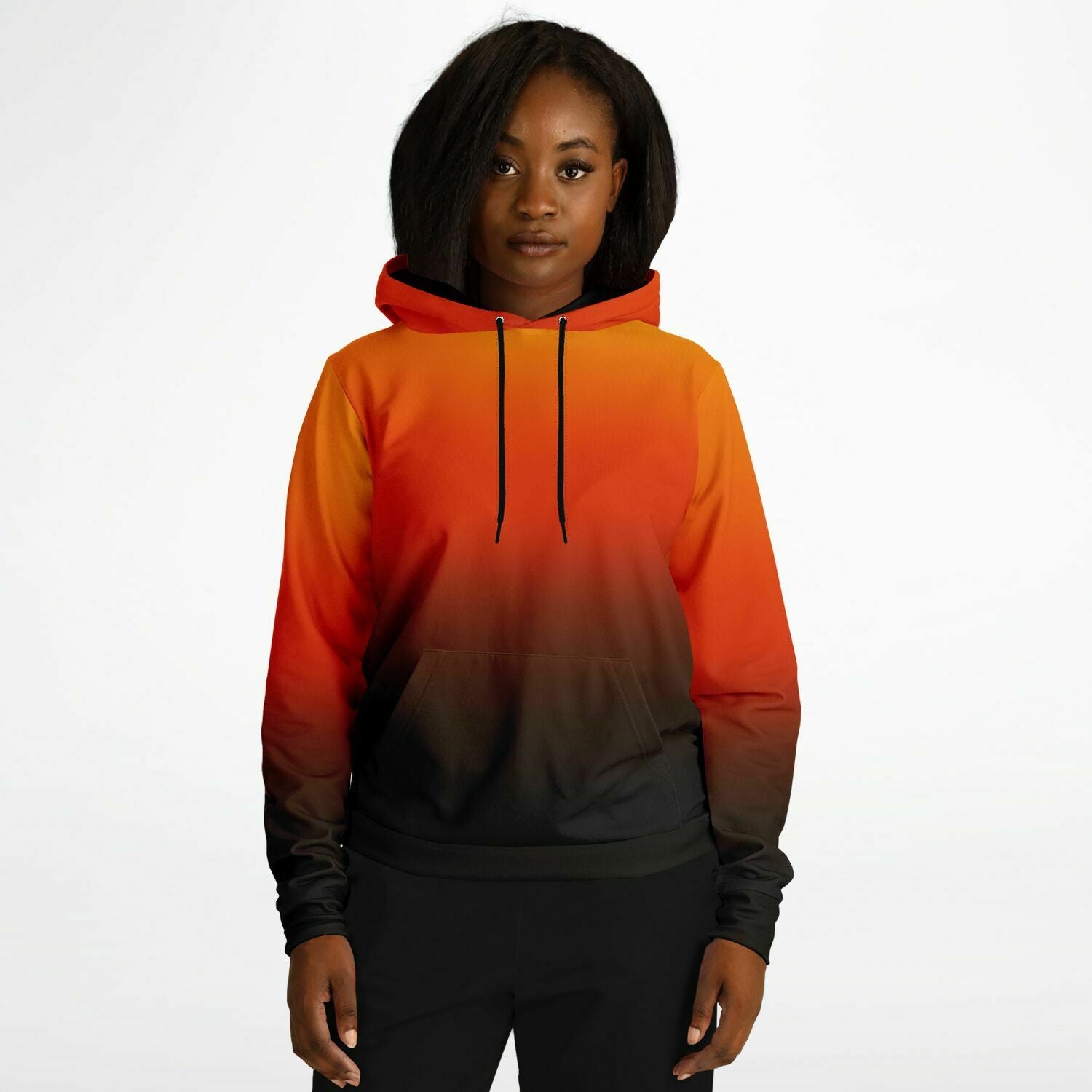 Black hoodie with orange best sale