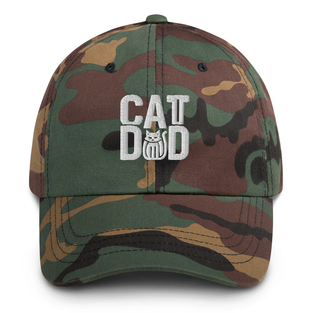 Cat Dad Baseball Hat Cap, Kitten Lover Trucker Men Guys Father's Day Pride Embroidery Embroidered Cool Designer Gift Spruce