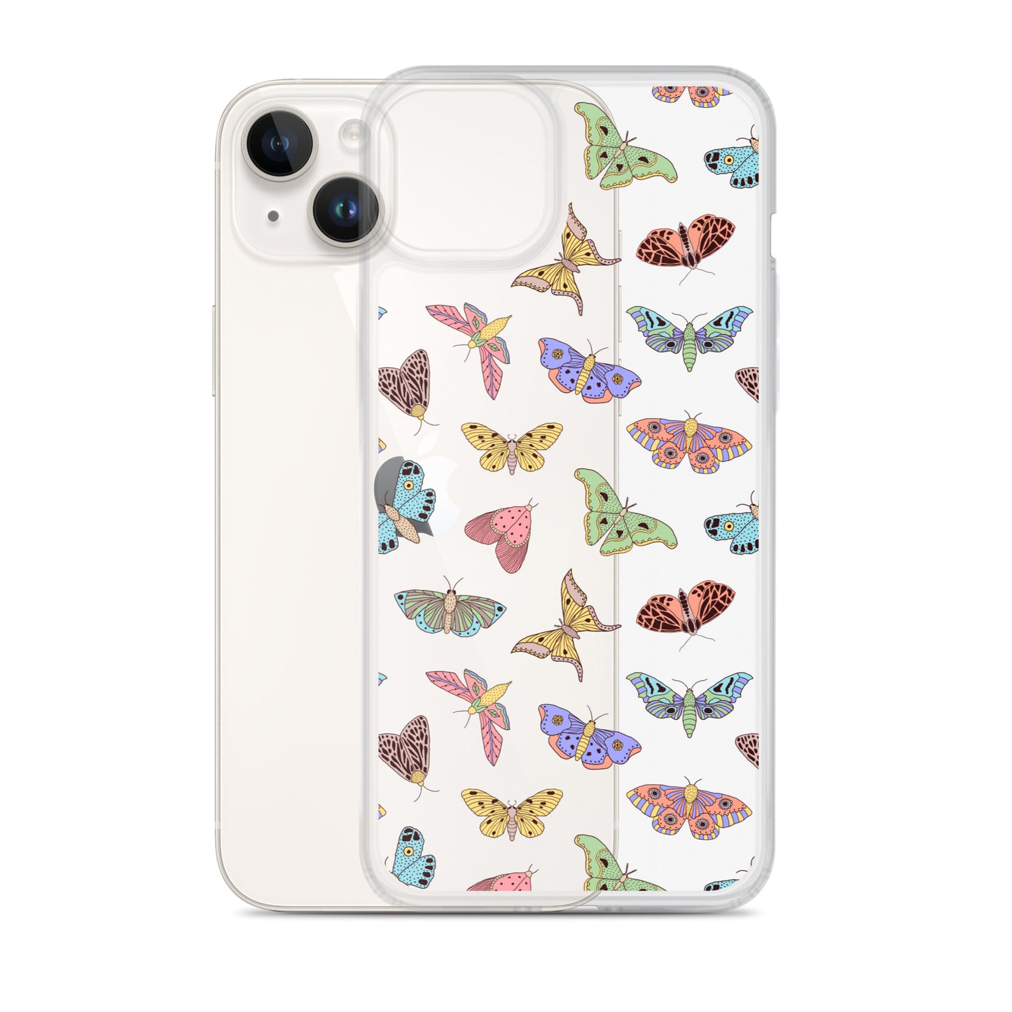 Butterfly Clear iPhone 14 13 12 Pro Max Case, Moth Transparent Print Cute Gift Aesthetic iPhone 11 Mini SE 2020 XS XR X 7 Plus 8 Cell Phone Starcove Fashion