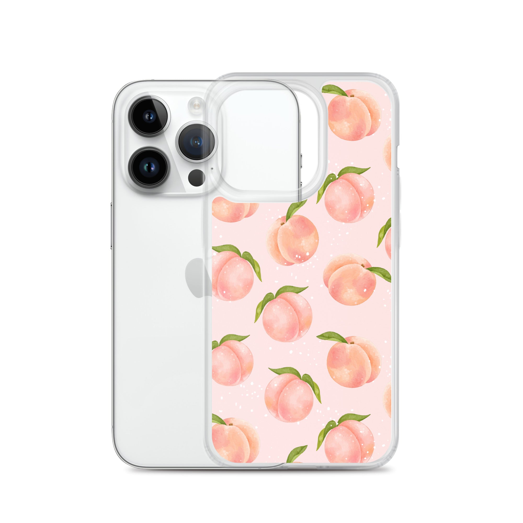 Peach iPhone 14 Pro Max Case Fruit Print Cute Gift Aesthetic