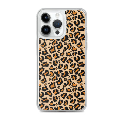 Leopard Print iPhone 15 14 13 12 Case Pro Max, Cheetah Animal iPhone 11 Mini SE XS Max XR X 7 8 Cell Phone Case