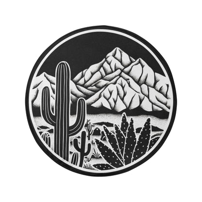 Cactus Mountains Spare Tire Cover, Succulent Desert Rear Extra Backup Camera Hole Wheel Unique RV Back Cars RV Men Women Trailer Campers