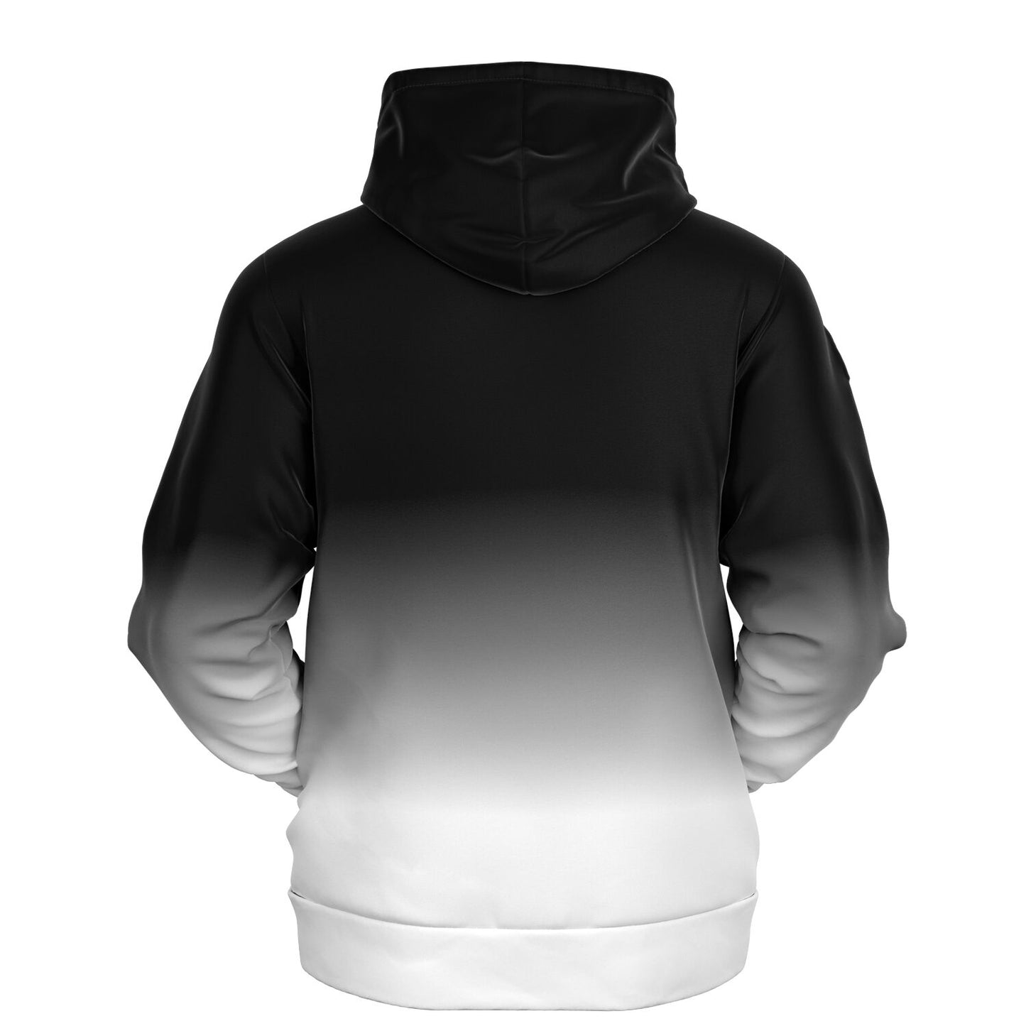 Black White Ombre Hoodie, Tie Dye Gradient Pullover Men Women Adult Aesthetic Graphic Cotton Hooded Sweatshirt Pockets Designer Plus Size