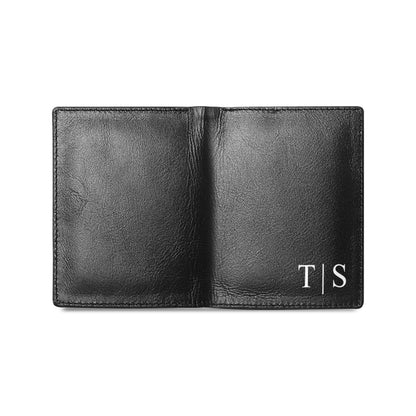 Custom Men Wallets, Personalized Initials Monogram Guys Card Holder Keeper Gents Slim Thin Bi Fold Luxury Minimalist Groomsman Husband Gift