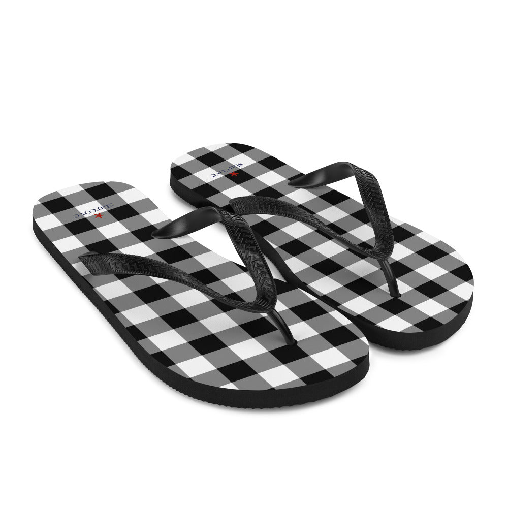 Plaid flip hot sale flops