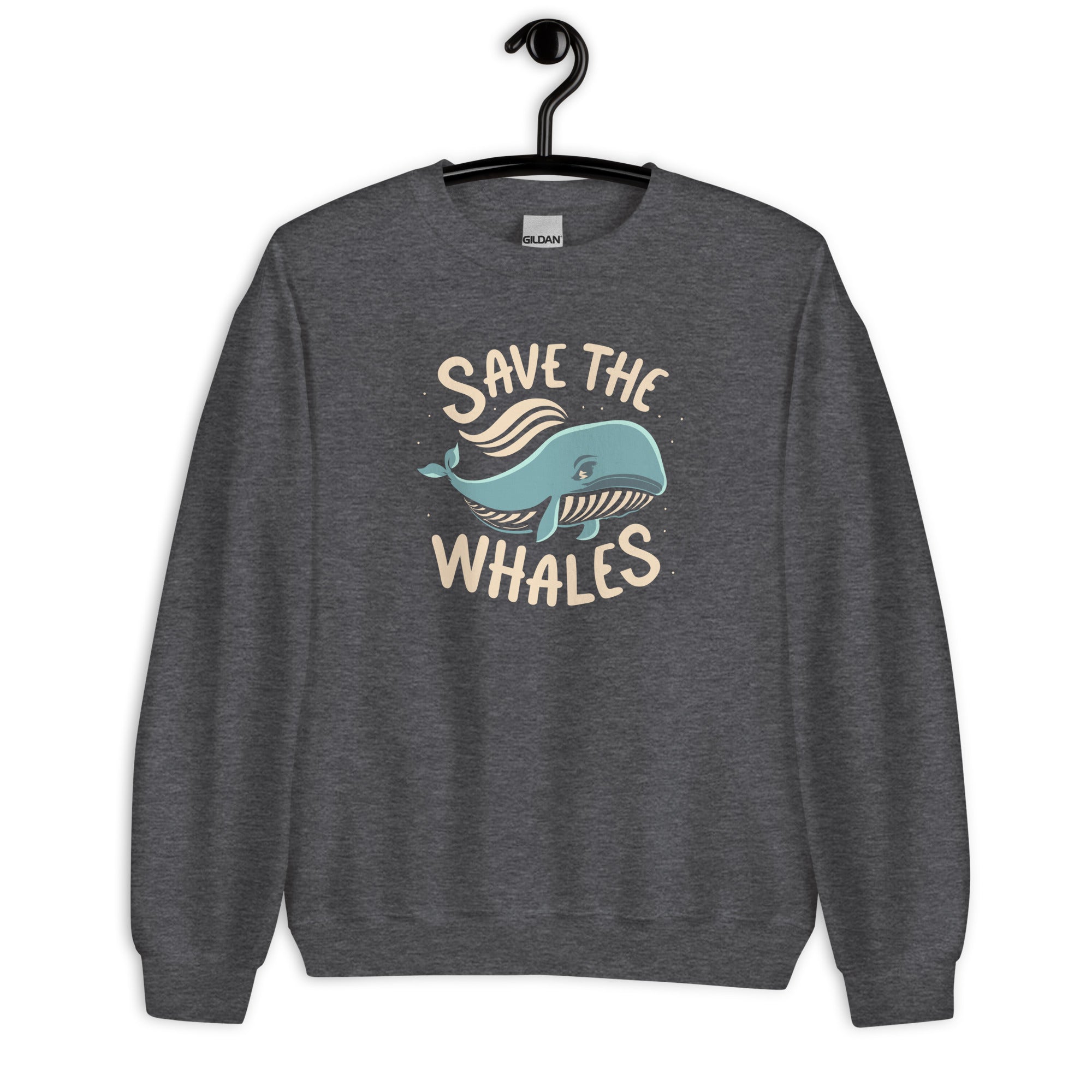 Save the Whales Sweatshirt Ocean Humpback Sea Graphic Crewneck Fleece Cotton Sweater Jumper Pullover Men Women Aesthetic Top