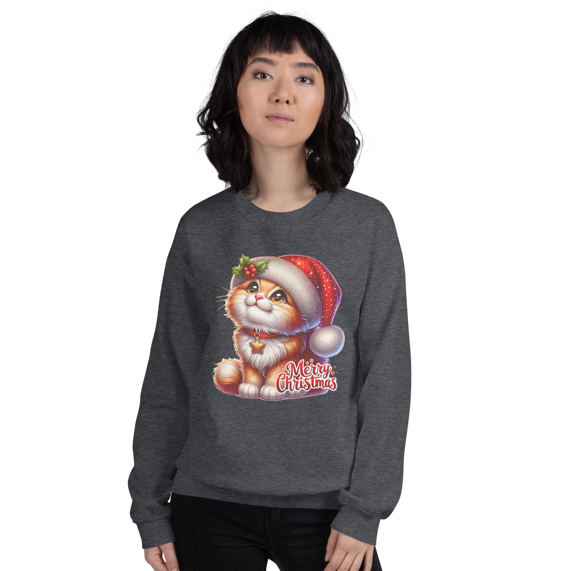 Plus size deals cat christmas sweater