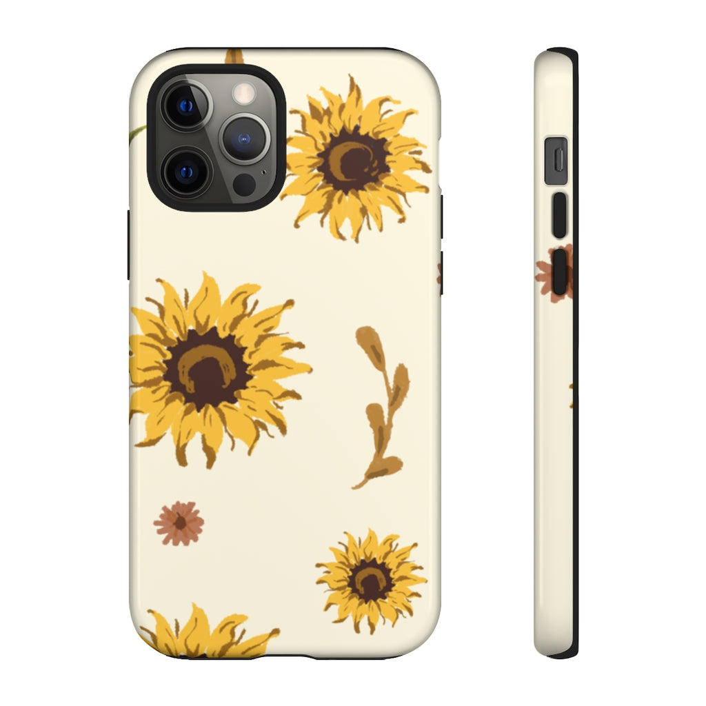 Sunflower Pattern Iphone 13 12 Pro Case, Floral Cute Aesthetic Tough Cases 11 8 Plus X XR XS Max Samsung Galaxy S20+ S10 Phone Cover Starcove Fashion