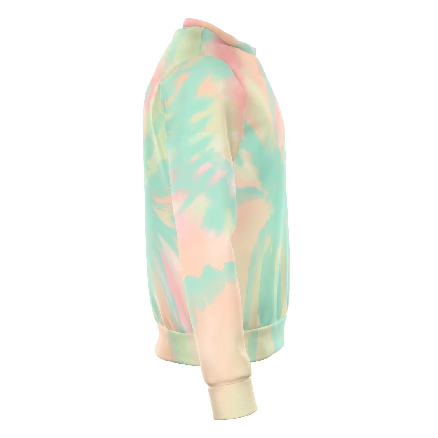 Pastel Tie Dye Sweatshirt, Crewneck Graphic Green Pink Blue Long Sleev ...