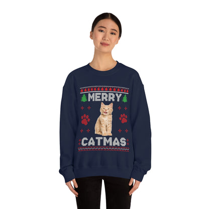 Custom Cat Ugly Christmas Sweater,  Personalized Photo Kitten Merry Xmas Print Women Mom Men Funny Party Holiday Plus Size Sweatshirt Starcove Fashion