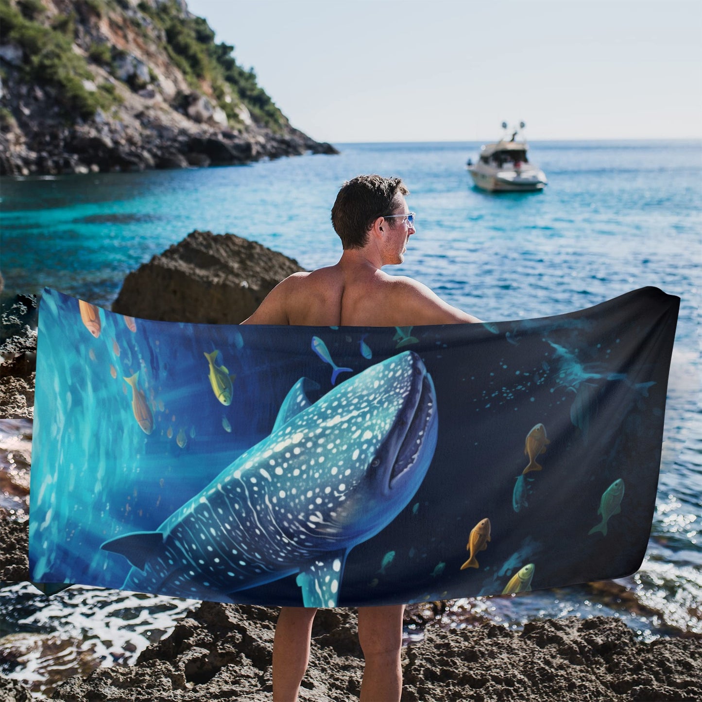 Whale Shark Oversized Beach Towel, Ocean Sea Fish Pool Microfiber Extr –  Starcove Fashion
