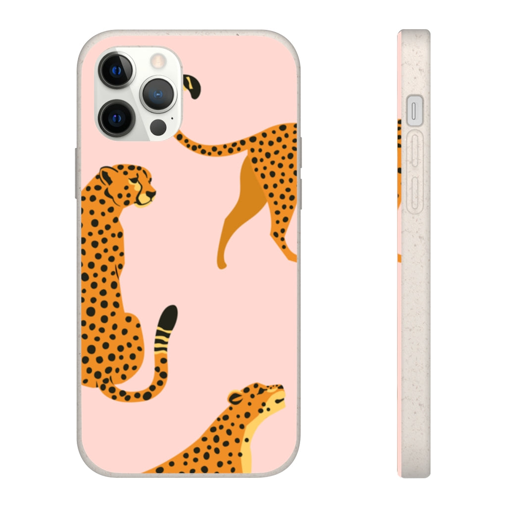 Cheetah Pink iPhone 13 12 Pro Case, 11 Pro Vegan Biodegradable Plant  Samsung Galaxy S20 Ultra Eco Friendly Compostable Cell Phone Zero Waist