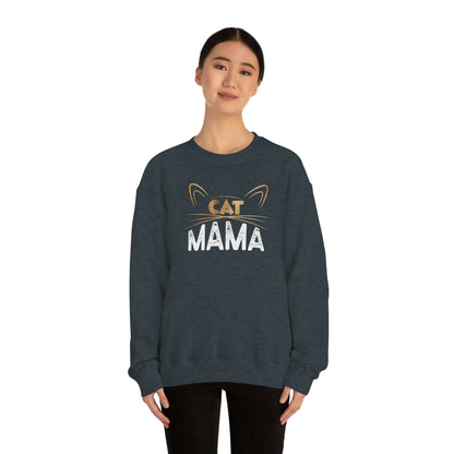 Cat Mom Sweatshirt, Cat Lover Mama Funny Graphic Crewneck Fleece Cotton Sweater Jumper Pullover Unisex Women Adult Aesthetic Top Starcove Fashion