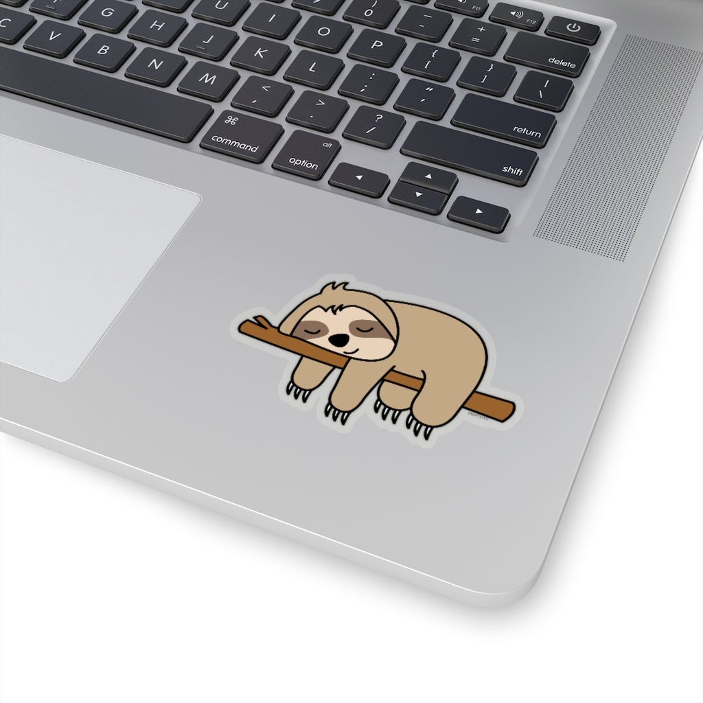 Sleepy Sloth Sticker, Animal Laptop Decal Vinyl Cute Waterbottle Tumbler Car Waterproof Bumper Aesthetic Die Cut Wall Mural Starcove Fashion