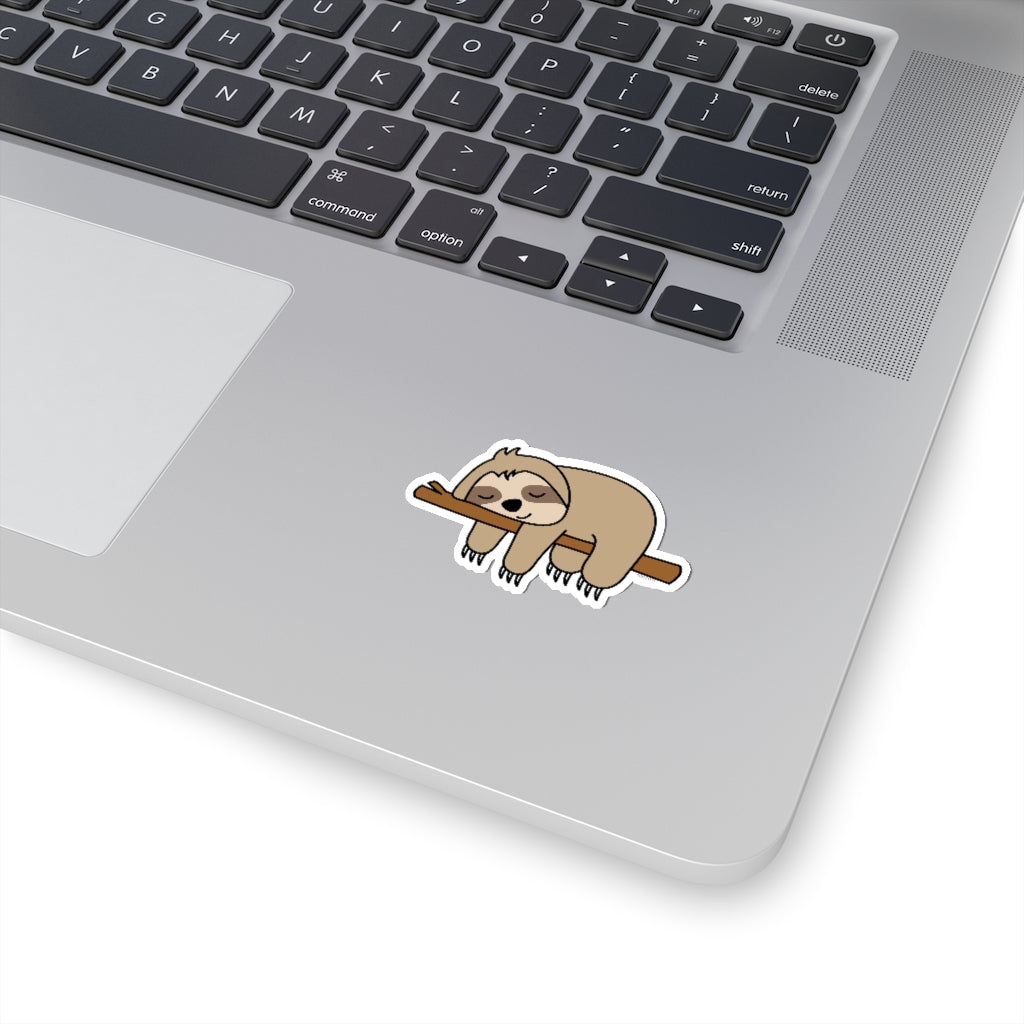 Sleepy Sloth Sticker, Animal Laptop Decal Vinyl Cute Waterbottle Tumbler Car Waterproof Bumper Aesthetic Die Cut Wall Mural Starcove Fashion