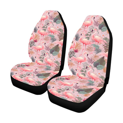 Flamingo Car Seat Covers for Vehicle 2 pc, Pastel Pink Bird Cute Tropical Front Vehicle SUV Vans Men Women Protector Accessory Starcove Fashion