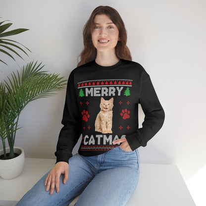 Custom Cat Ugly Christmas Sweater,  Personalized Photo Kitten Merry Xmas Print Women Mom Men Funny Party Holiday Plus Size Sweatshirt Starcove Fashion