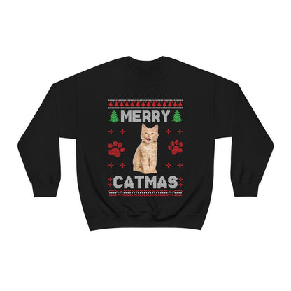 Custom Cat Ugly Christmas Sweater,  Personalized Photo Kitten Merry Xmas Print Women Mom Men Funny Party Holiday Plus Size Sweatshirt Starcove Fashion