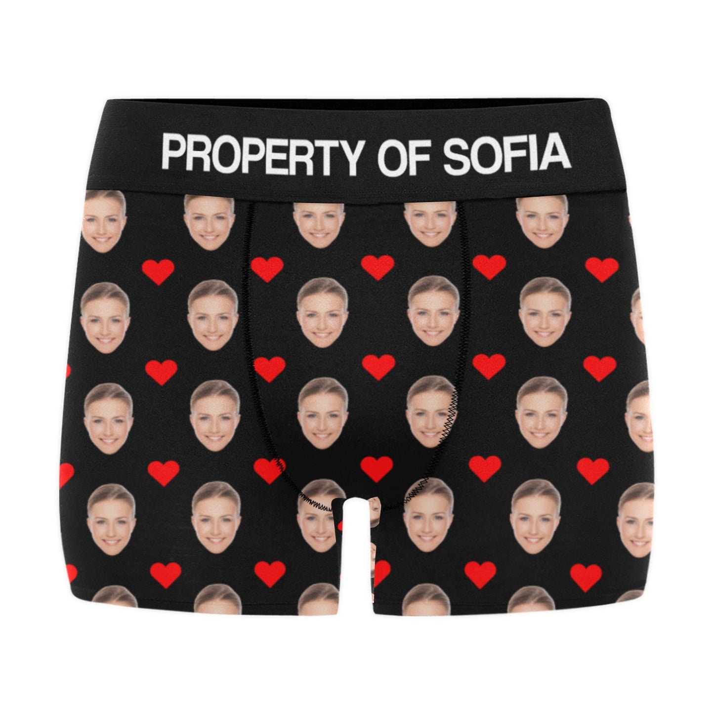 Personalized Face Men Boxers Briefs, Custom Funny Gag Husband