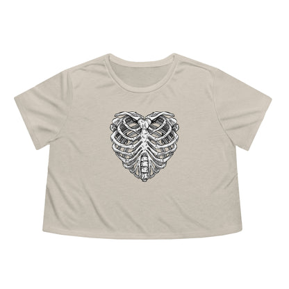 Skeleton Heart Crop Top Tshirt, Tee Women Adult Cute Aesthetic Graphic Crewneck Sexy Festival Y2K Cropped Shirt Starcove Fashion