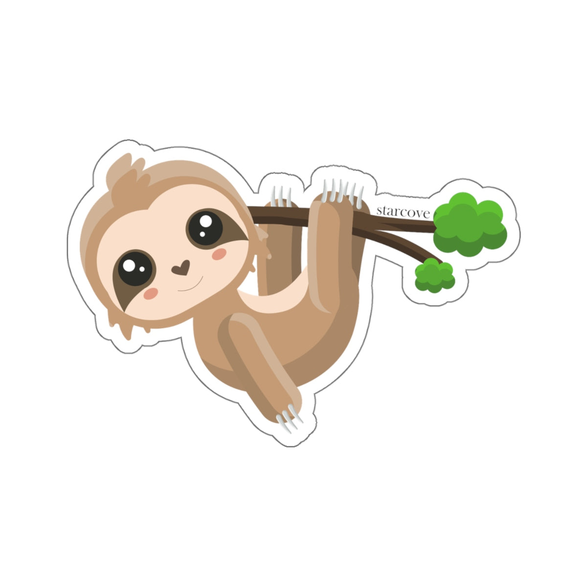 Sloth Sticker, Kawaii  Laptop Vinyl Cute Waterproof Waterbottle Tumbler Car Bumper Aesthetic Label Wall Phone Mural Decal Die Cut Starcove Fashion