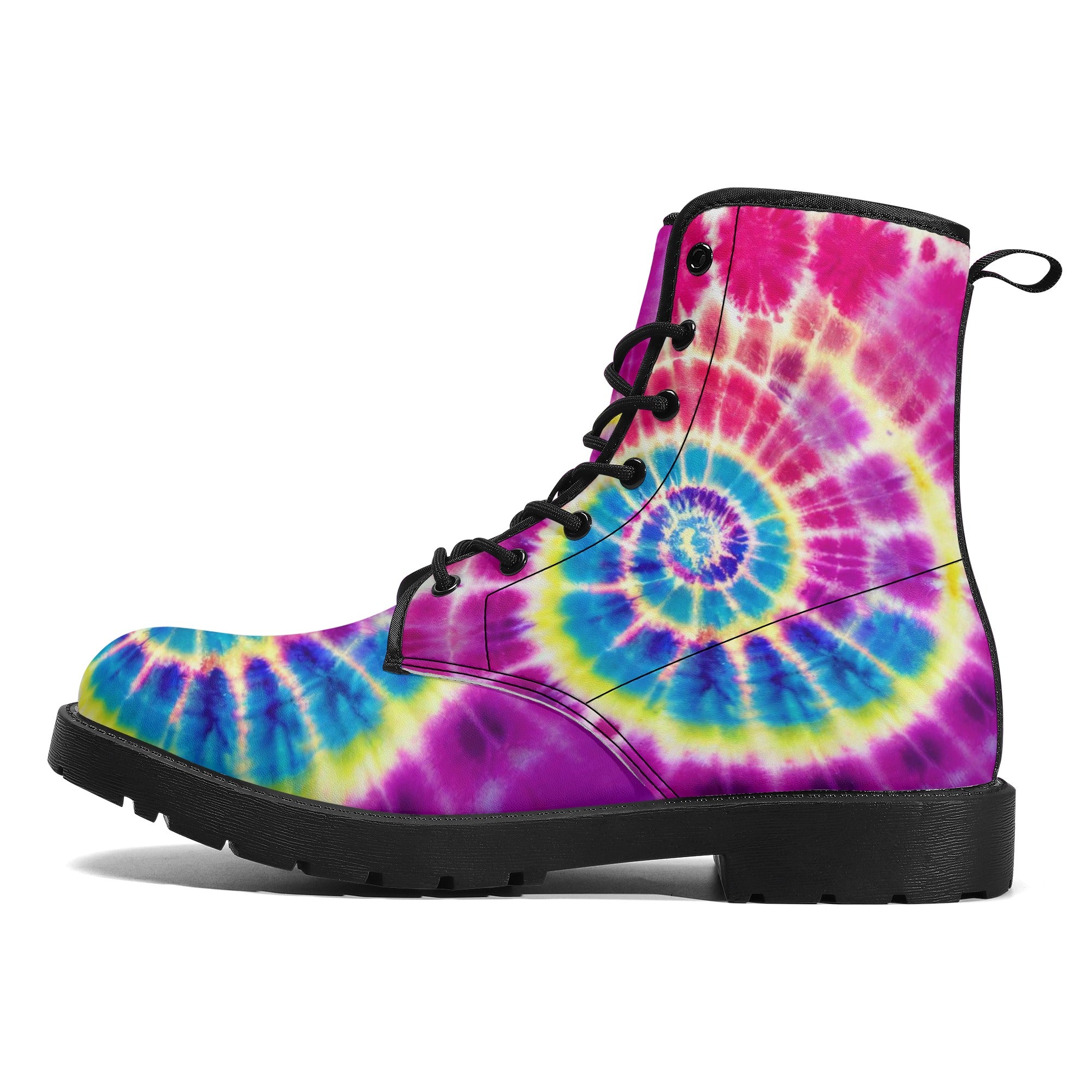 Erica Sea-Women's colorful Boots, Doc Marten fashion Style Festival Combat, Hippie Canvas Boots