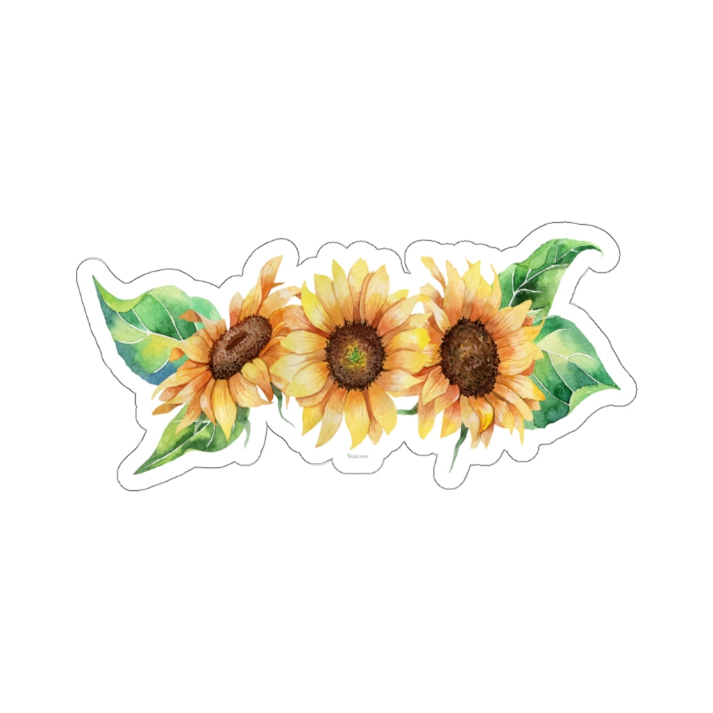 Sunflower Sticker, Yellow Flowers Laptop Decal Vinyl Cute Waterbottle Tumbler Car Waterproof Bumper Aesthetic Die Cut Wall Mural Starcove Fashion