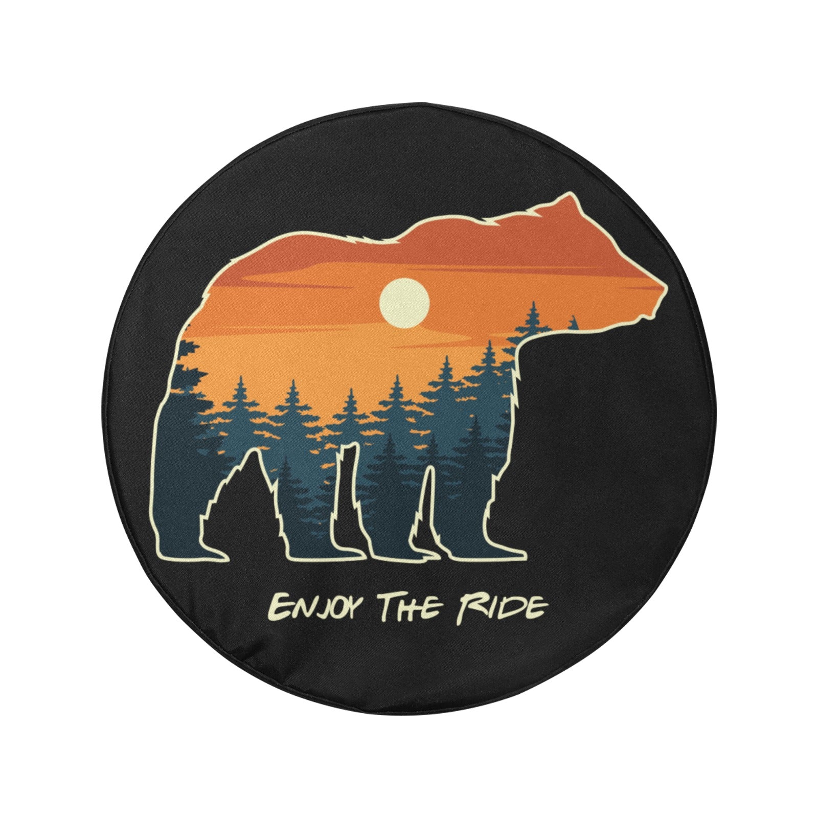 Bear Sunset Spare Tire Cover, Spare Wheel Cover Pine Trees Mountains C –  Starcove Fashion