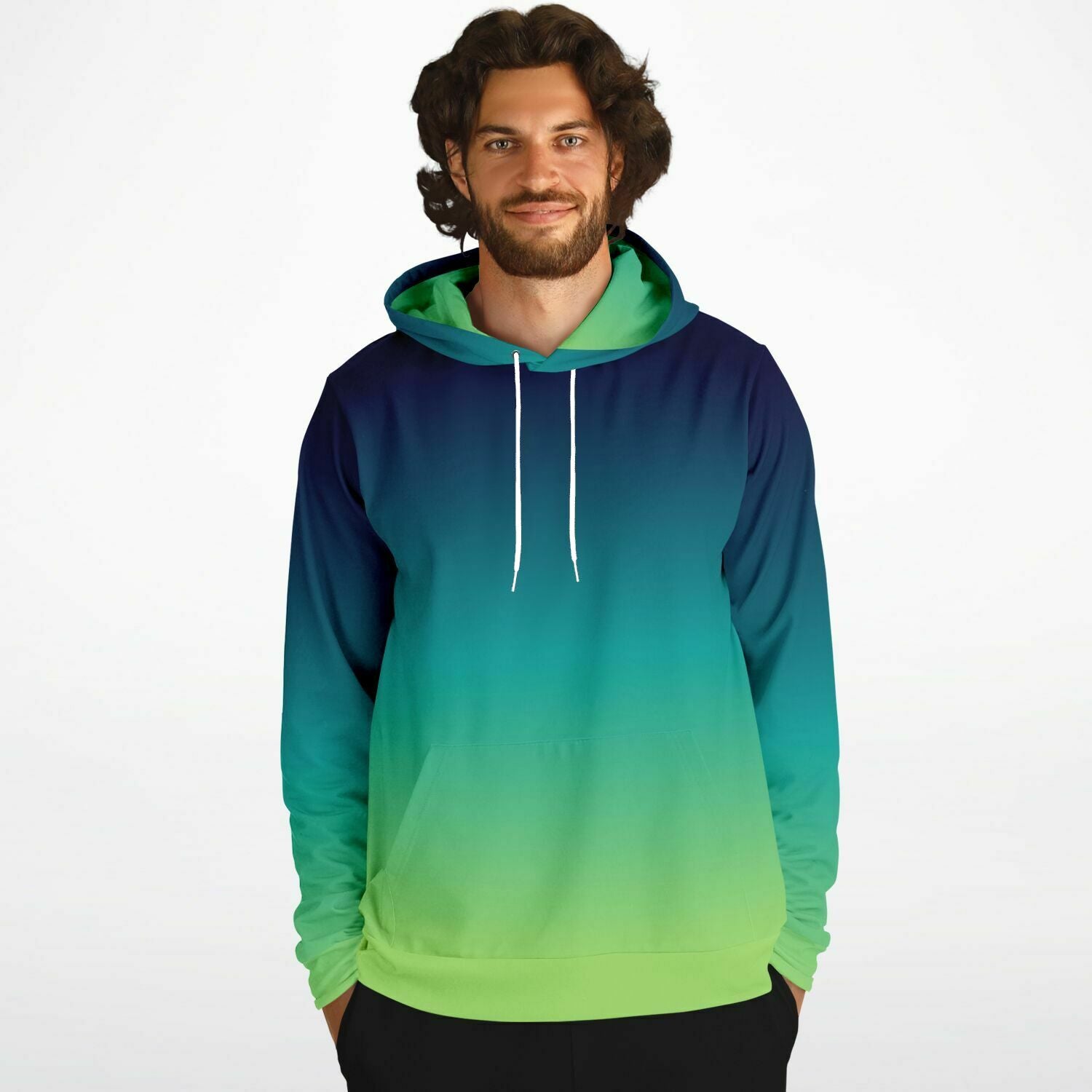 Blue green hoodie on sale