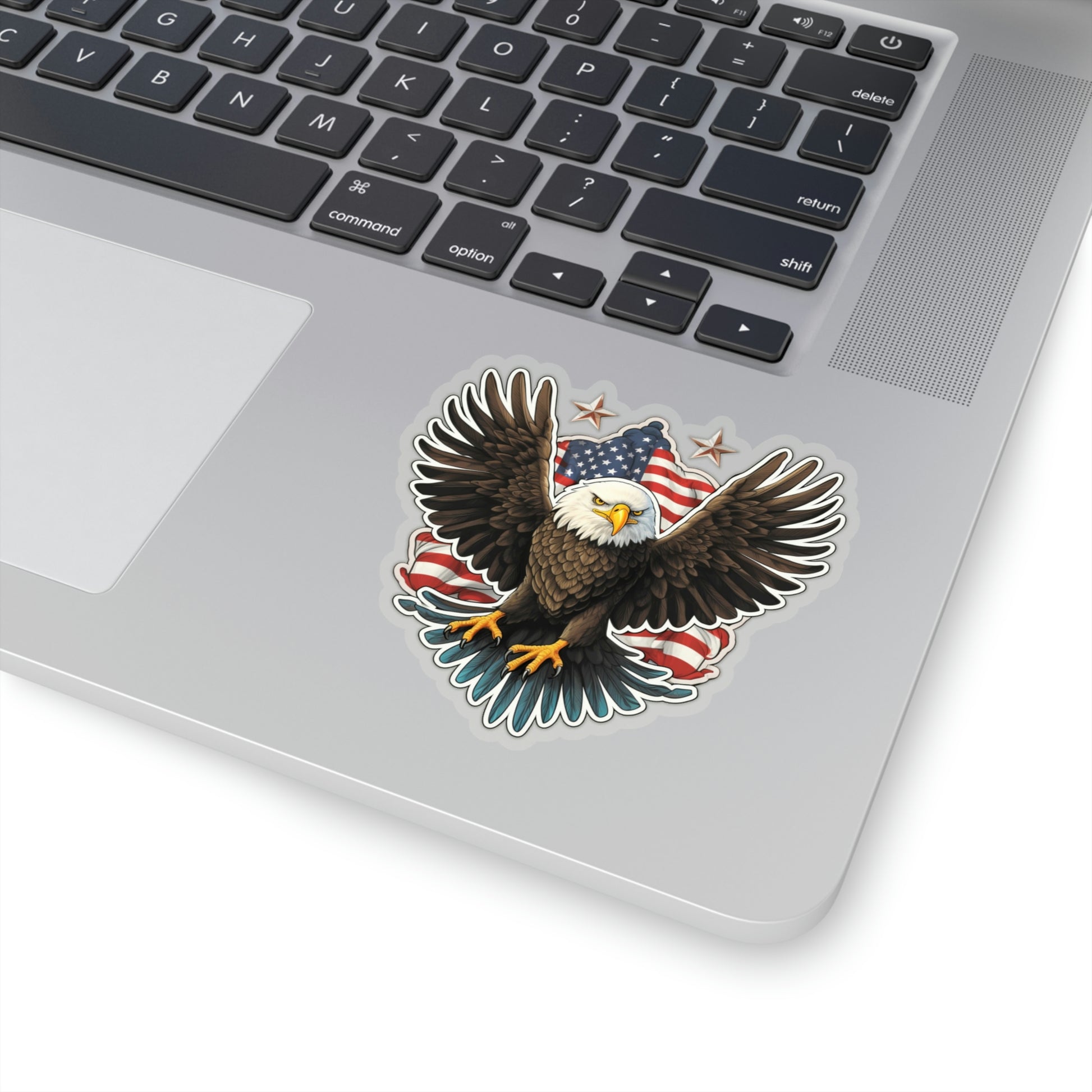 Bald Eagle Sticker, American Flag Patriotic USA Bird Laptop Decal Vinyl Waterbottle Tumbler Car Waterproof Bumper Die Cut Wall Mural Starcove Fashion