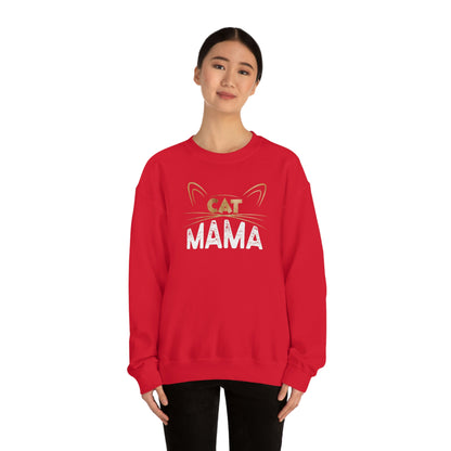 Cat Mom Sweatshirt, Cat Lover Mama Funny Graphic Crewneck Fleece Cotton Sweater Jumper Pullover Unisex Women Adult Aesthetic Top Starcove Fashion