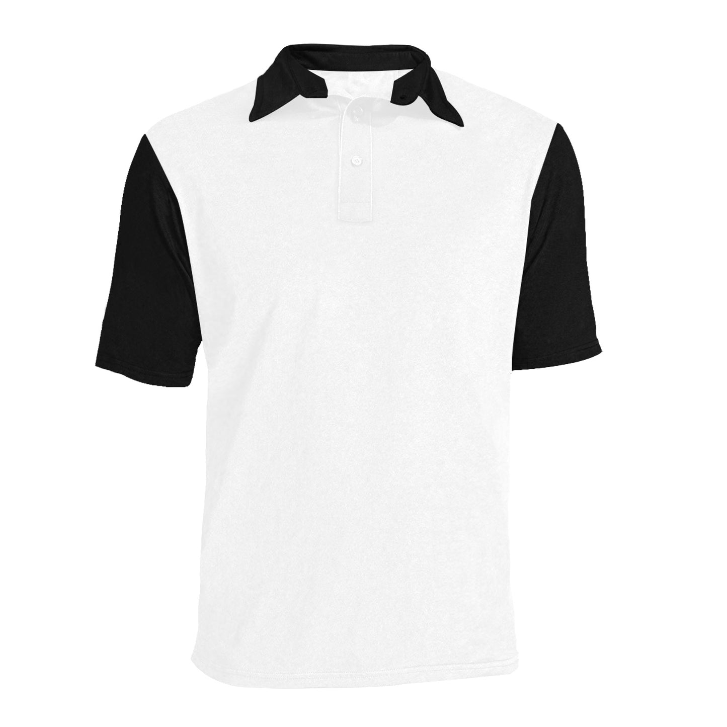 Black and White Men Polo Shirt, 90s Vintage Short Sleeve Classic Collared Button Down Up Rugby Golf Polo Gift for Him