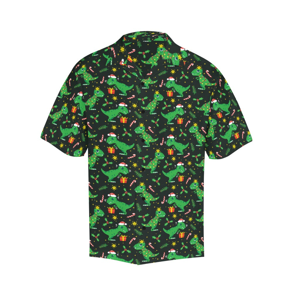 Christmas Men Hawaiian shirt, Dinosaur Dino Funny Trex Dad Print