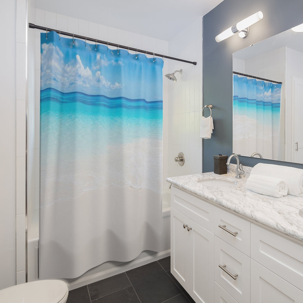 Shower Curtain/ Unique Beach Design/ Polyester fabric 71