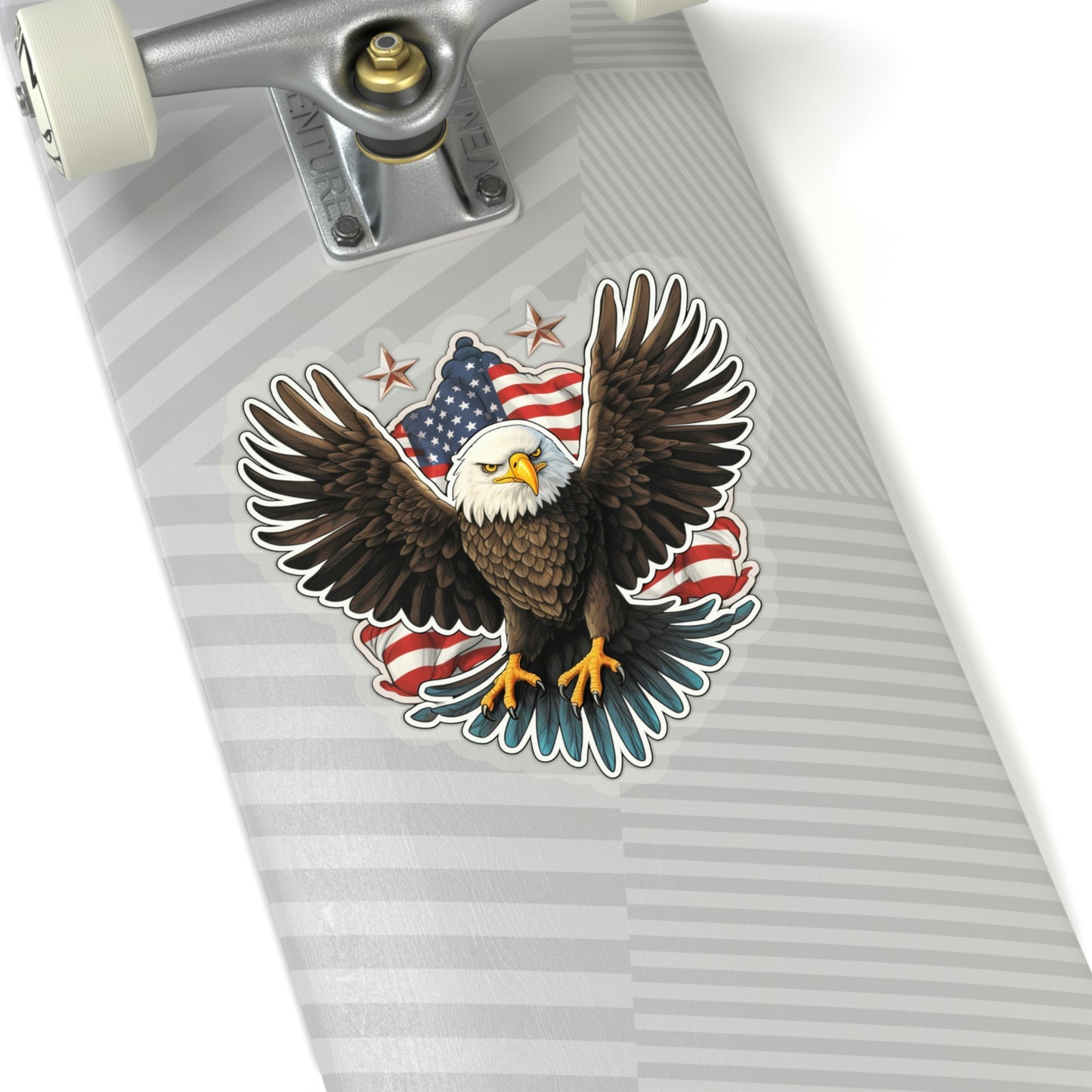 Bald Eagle Sticker, American Flag Patriotic USA Bird Laptop Decal Vinyl Waterbottle Tumbler Car Waterproof Bumper Die Cut Wall Mural Starcove Fashion