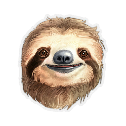 Sloth Head Sticker, Animal Art Laptop Decal Vinyl Cute Waterbottle Tumbler Car Waterproof Bumper Aesthetic Die Cut Wall Clear Starcove Fashion