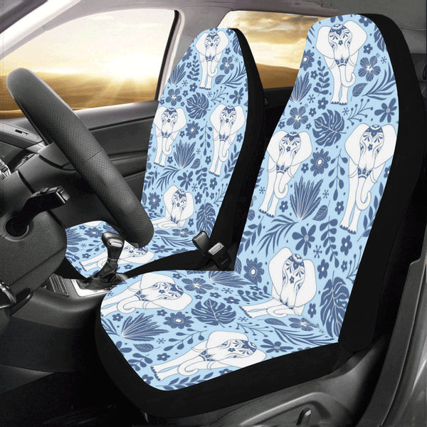 Blue Wave With Stars Car Seat Covers Pair, 2 Front Seat Covers, Car Seat Protector, Car Accessory, Seat Cover 2024 For Car