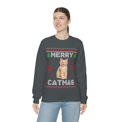 Custom Cat Ugly Christmas Sweater,  Personalized Photo Kitten Merry Xmas Print Women Mom Men Funny Party Holiday Plus Size Sweatshirt Starcove Fashion